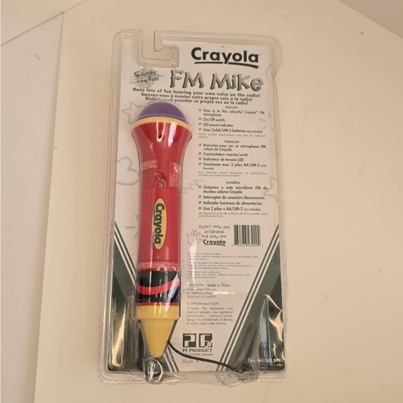 1998 RARE New Crayola Crayon FM Mike Henry Voice on Radio Microphone NOS 543.999 - Picture 2 of 2